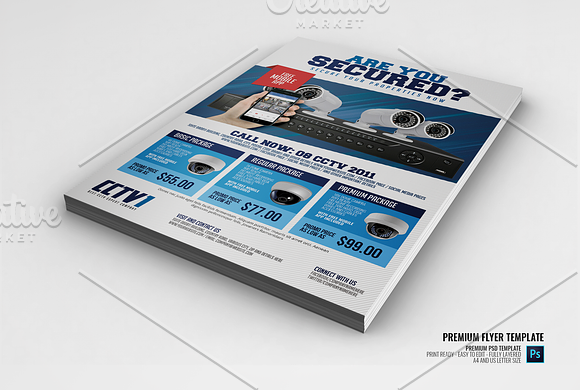 CCTV Package Promotional Flyer in Flyer Templates - product preview 1