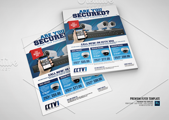 CCTV Package Promotional Flyer in Flyer Templates - product preview 2