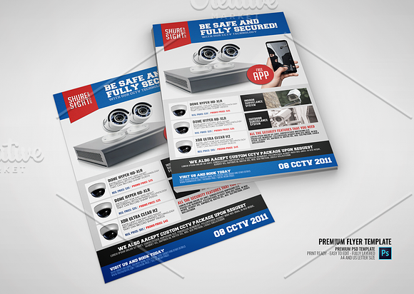 CCTV Promotional Flyer in Flyer Templates - product preview 2