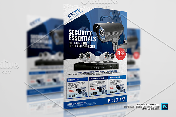 CCTV Camera Store Flyer in Flyer Templates - product preview 1