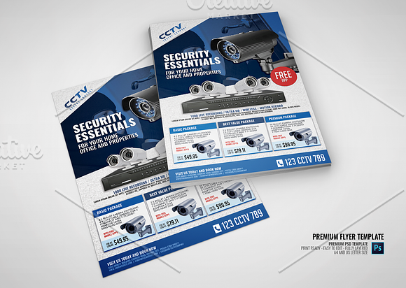 CCTV Camera Store Flyer in Flyer Templates - product preview 2