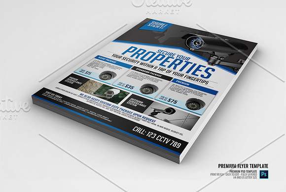 CCTV Surveillance Camera Shop in Flyer Templates - product preview 1