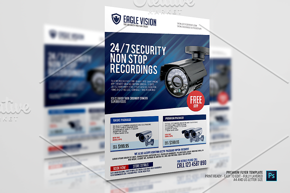 CCTV Shop Flyer in Flyer Templates - product preview 1