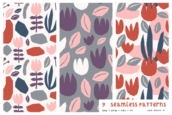 Tulip Garden | Shapes + Patterns in Patterns - product preview 3