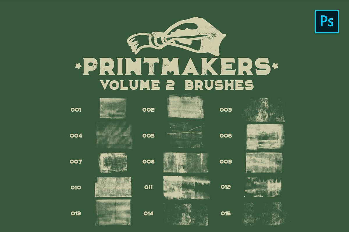 Vol.2 Printmakers Brushes in Photoshop Brushes - product preview 8