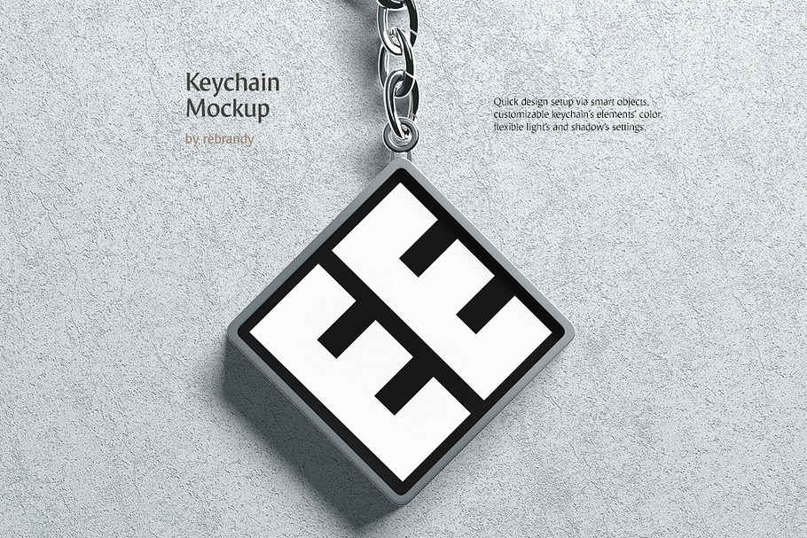 Keychain Mockup in Product Mockups - product preview 8
