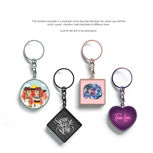 Keychain Mockup in Product Mockups - product preview 4