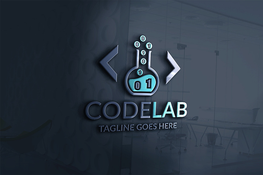 Code Laboratory Logo in Logo Templates - product preview 8