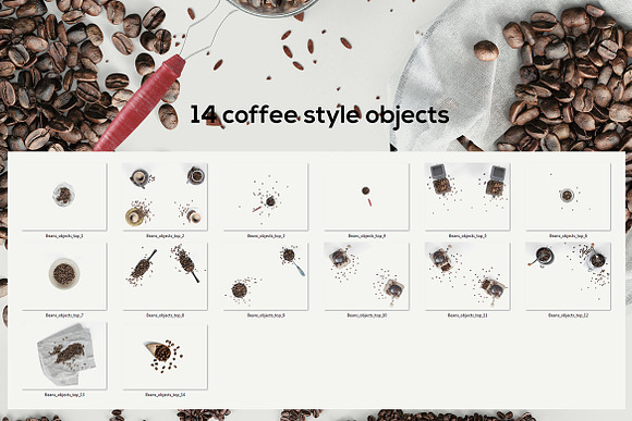 60 Coffee Beans PNG Shapes in Objects - product preview 8