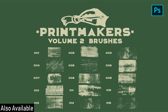 Vol.1 Printmakers Brushes in Photoshop Brushes - product preview 7