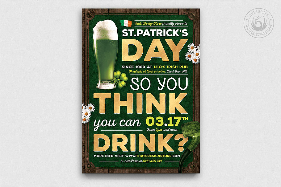 Saint Patricks Day Flyer Template V7 in Flyer Templates - product preview 8