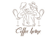 Logotype for coffee house or shop
