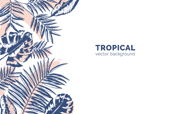 Tropical leaves backgrounds in Illustrations - product preview 2