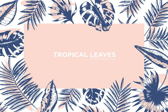 Tropical leaves backgrounds in Illustrations - product preview 4