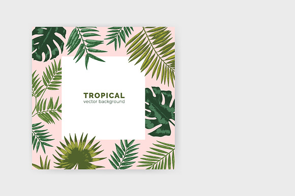 Tropical leaves backgrounds in Illustrations - product preview 7