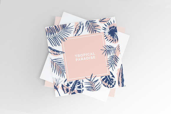 Tropical leaves backgrounds in Illustrations - product preview 16