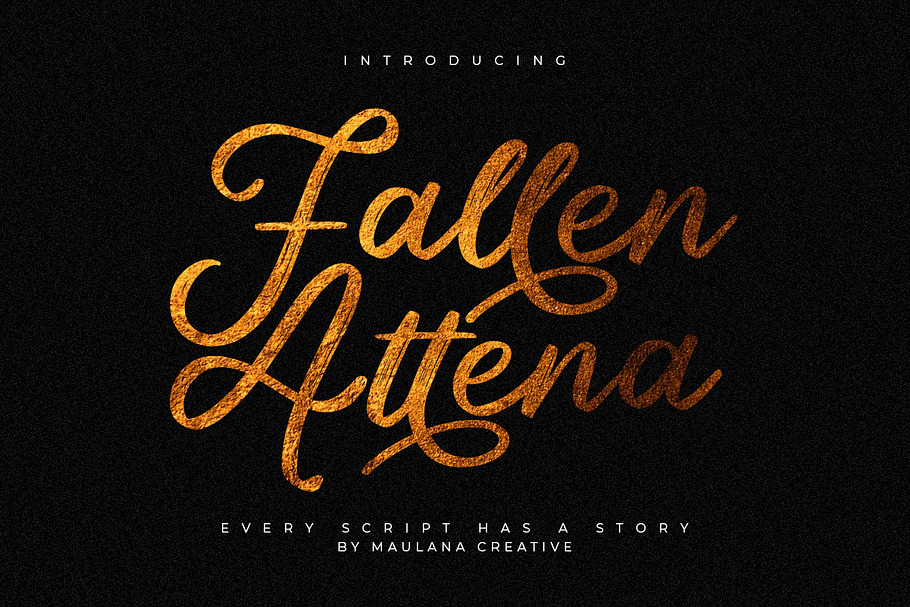 Fallen Attena - Brush Font in Script Fonts - product preview 8