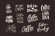 Coffee lettering set