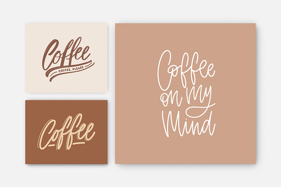 Coffee lettering set in Objects - product preview 2