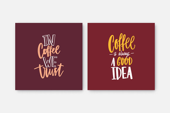 Coffee lettering set in Objects - product preview 3