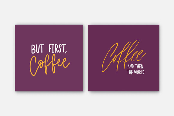 Coffee lettering set in Objects - product preview 4