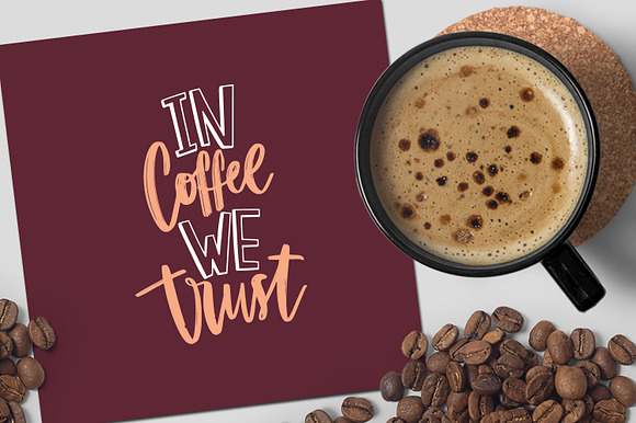 Coffee lettering set in Objects - product preview 11