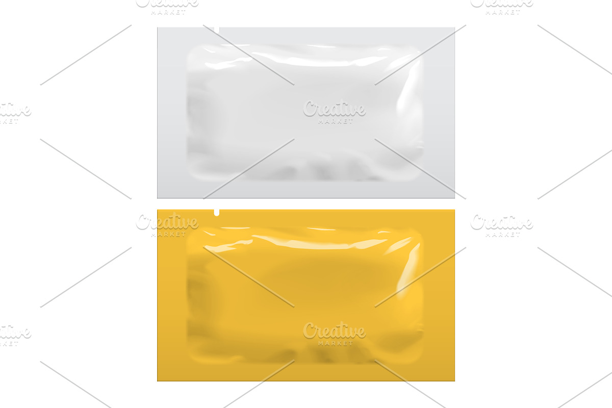 Realistic White and Gold color Blank in Product Mockups - product preview 8