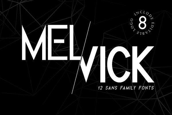 Melvick - 12 Sans Family Fonts