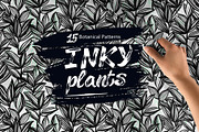 Inky Plants: 15 Botanical Patterns+