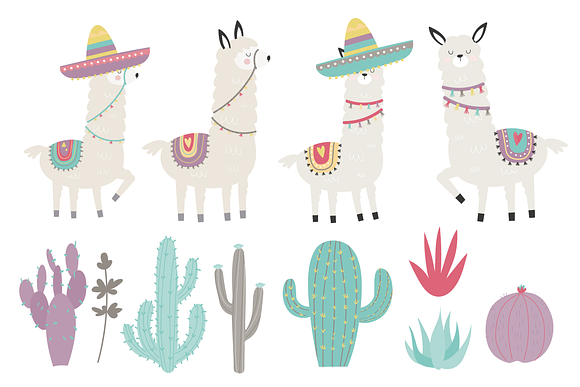 LLamas in Illustrations - product preview 1