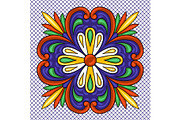 Mexican talavera ceramic tile