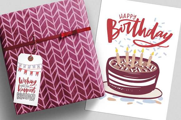 Happy Birthday cards in Illustrations - product preview 11