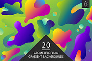 Geometric fluid gradient backgrounds