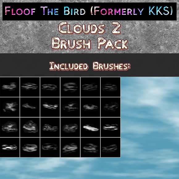 Clouds 2 brush set by FloofTheBird in Add-Ons - product preview 1