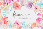 Fresca- Watercolor Flower Clip Art