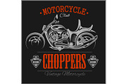 Motorcycle Chopper logo. Vector