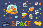 Space. Characters and pattern.