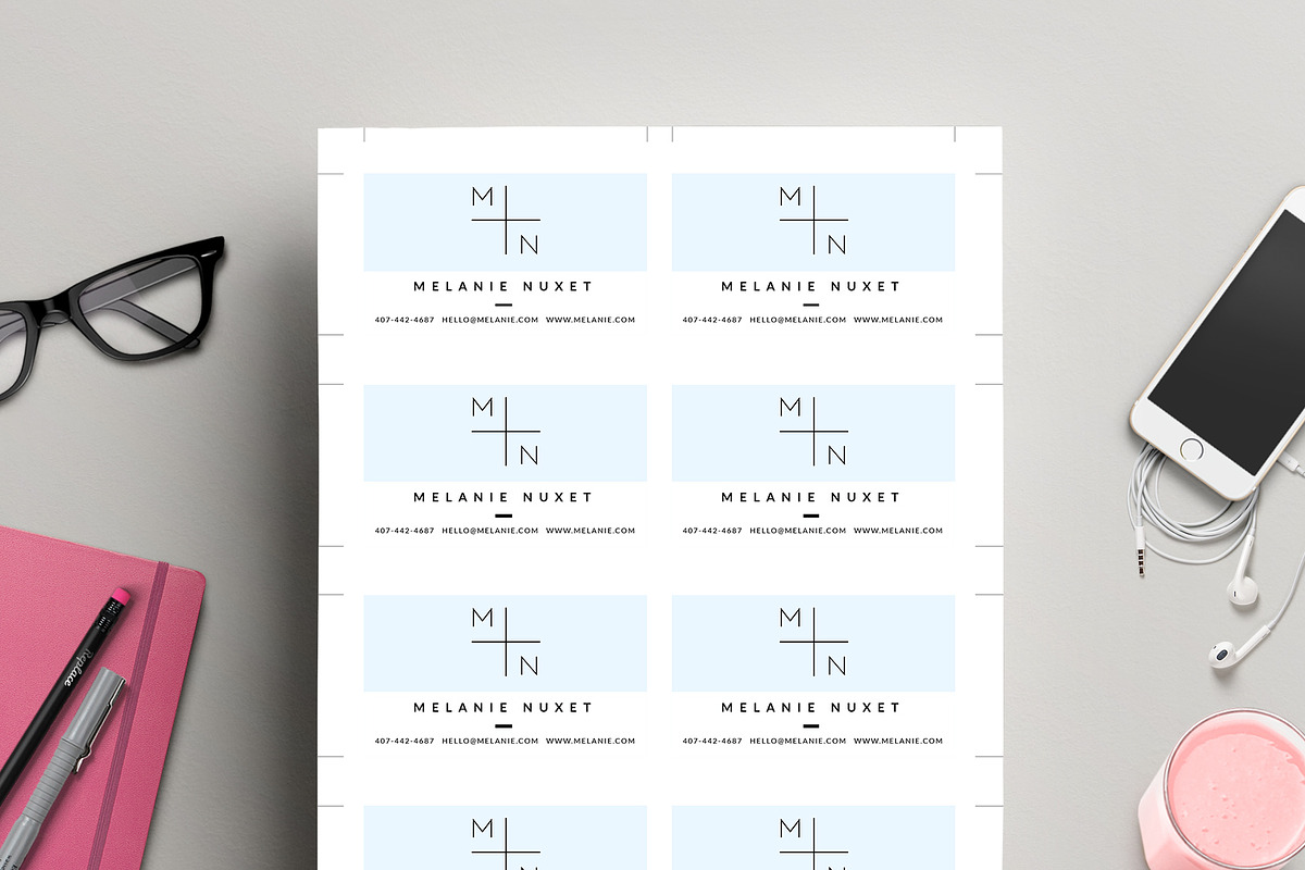 Minimal Business Card Template in Business Card Templates - product preview 8