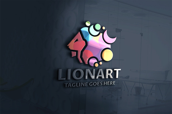 Lion Art Logo in Logo Templates - product preview 1