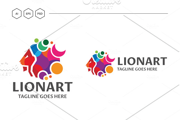 Lion Art Logo in Logo Templates - product preview 5