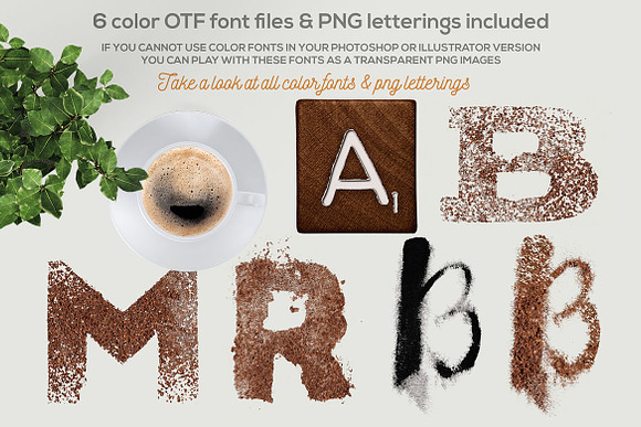 Ground Coffee PNG Letterings in Graphics - product preview 1