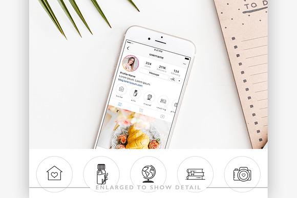 White & Black Instagram Cover Icons in Instagram Templates - product preview 1
