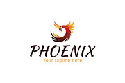 Phoenix-Mythical Fire Bird Logo