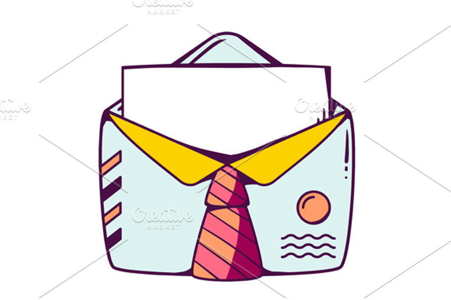 Colorful open envelope in Illustrations - product preview 8