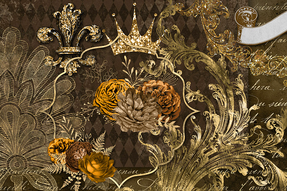 Gold Masquerade Graphics in Illustrations - product preview 1