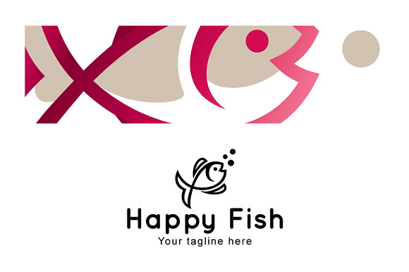 Happy Fish-Cute Water Creature in Logo Templates - product preview 2