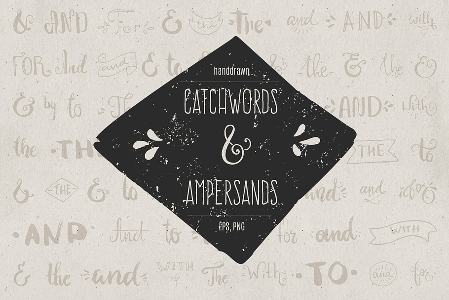 Handdrawn Catchwords Set (PNG, EPS) in Illustrations - product preview 8