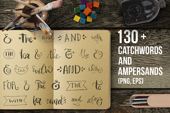 Handdrawn Catchwords Set (PNG, EPS) in Illustrations - product preview 3