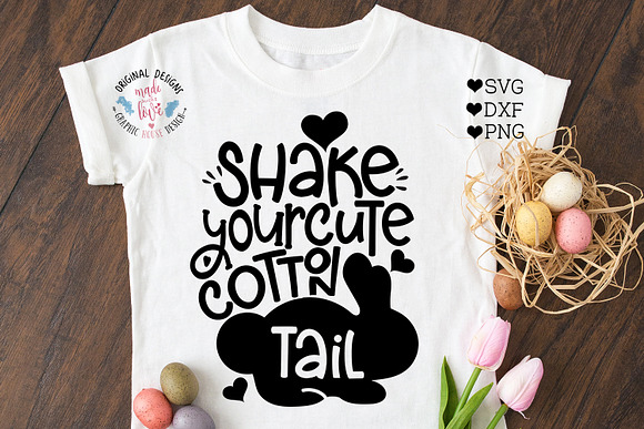 Shake Your Cute Cotton Tail Cut File in Illustrations - product preview 1