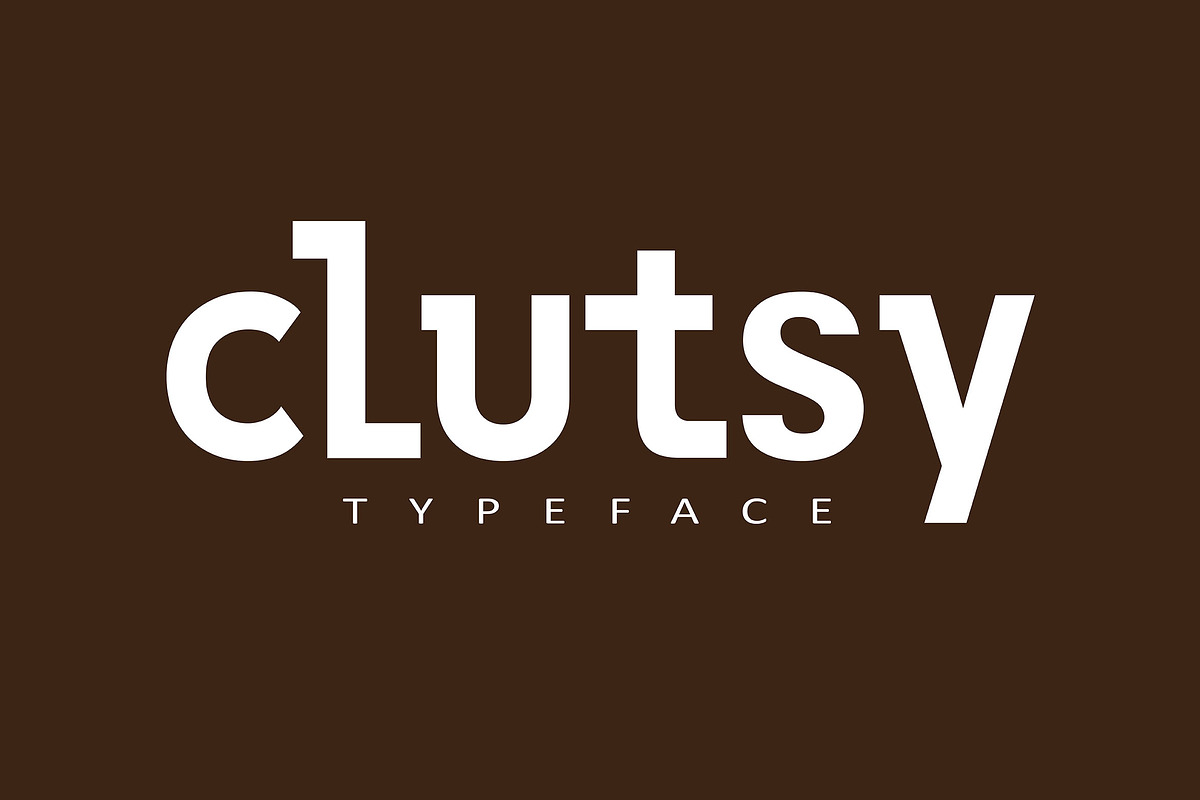 clutsy - Display Typeface in Display Fonts - product preview 8